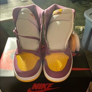 Nike Purple and Yellow Sneakers